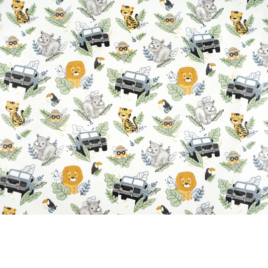 Tissu coton Motif safari