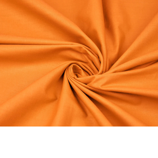 Tissu coton Uni Orange