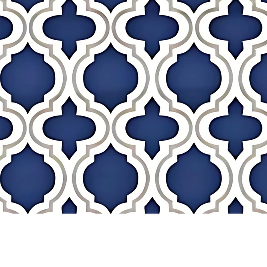 Tissu coton grands imprimés bleu marine