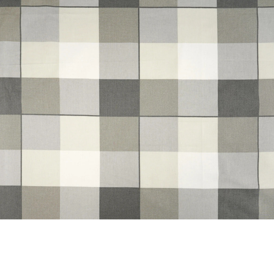 Tissu coton Motif carreaux gris et beige