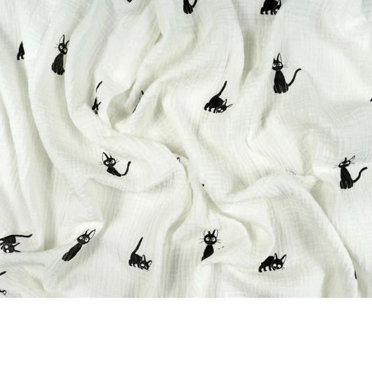 Hellblauer Double-Gauze-Stoff