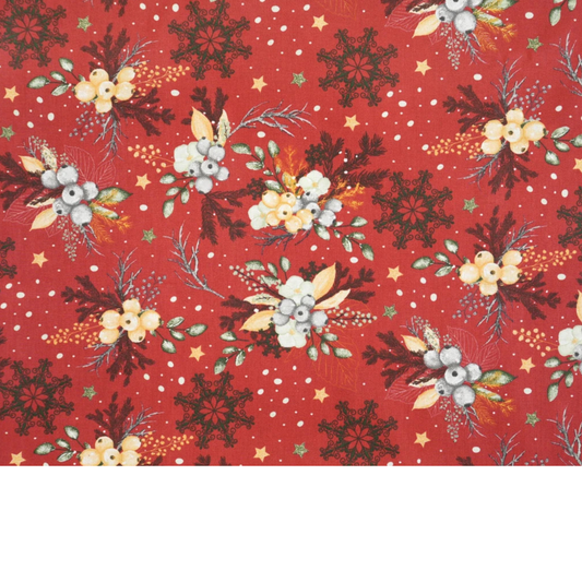 Coupon de Tissu coton Motif Noël - 40cm x 50cm