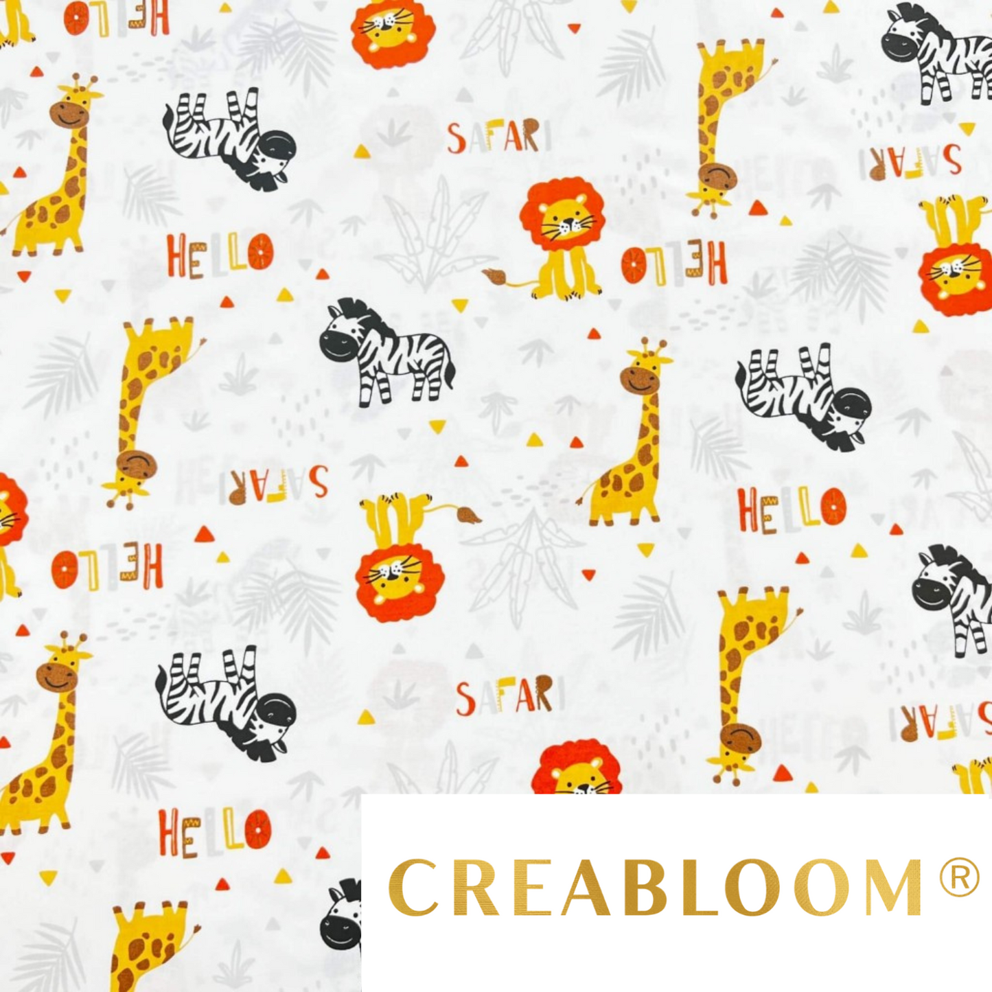 Tissu Coton Motif Safari
