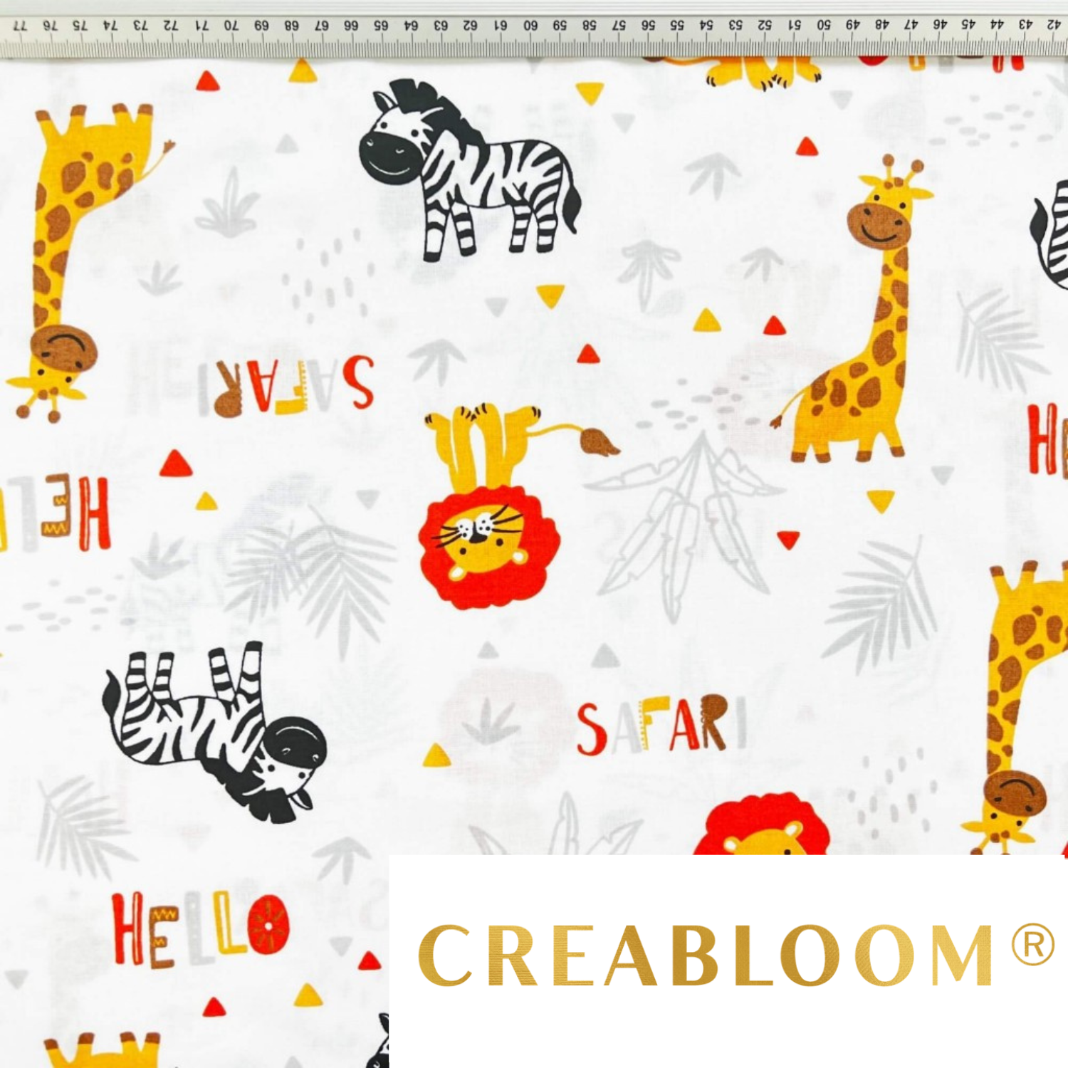 Tissu Coton Motif Safari