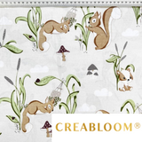 Tissu Coton Motif Écureuils