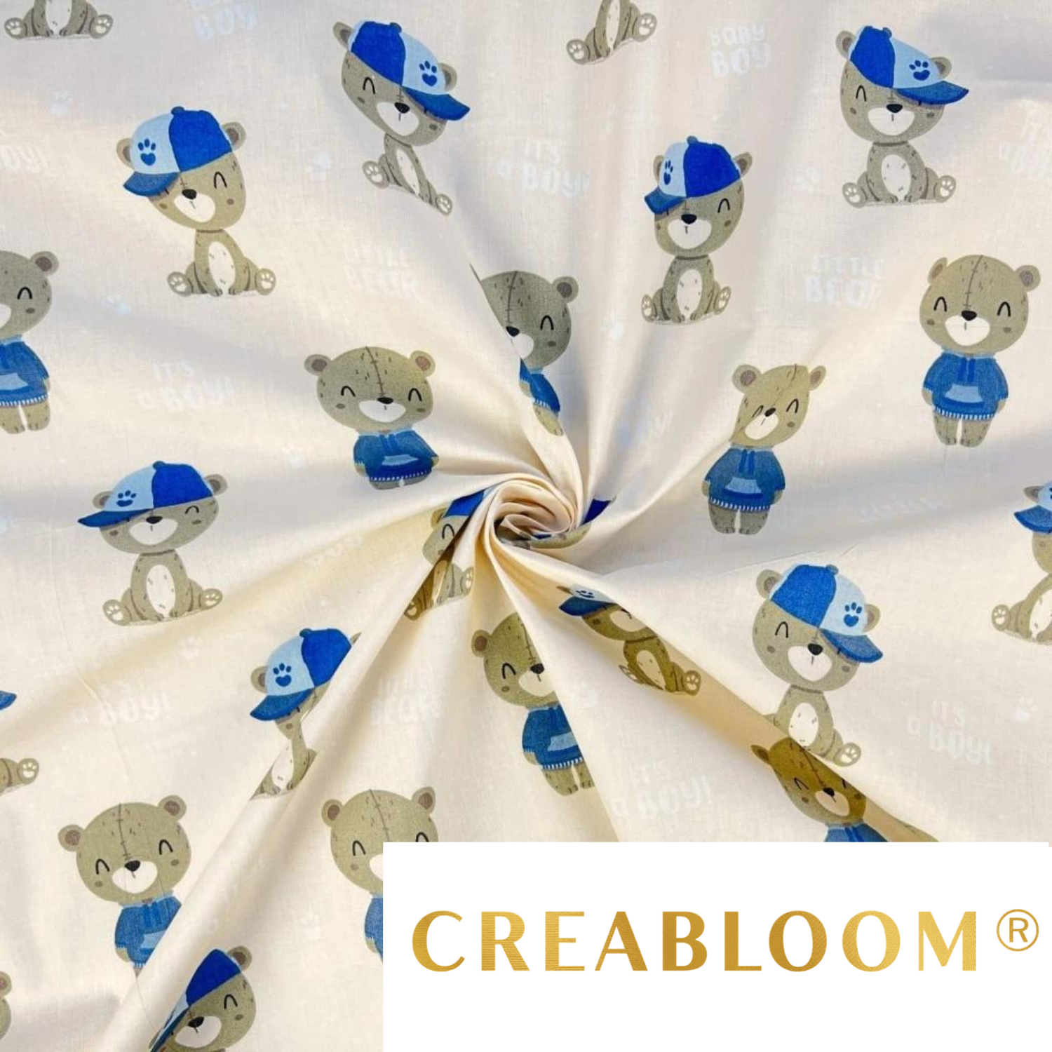 Tissu Coton Motif Oursons