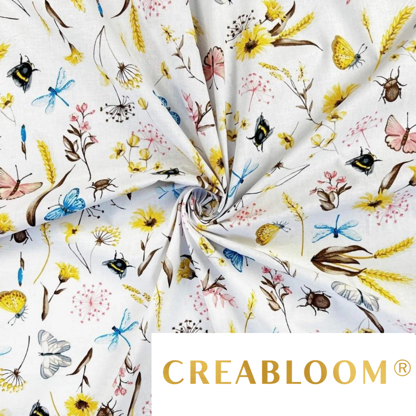 Tissu Coton Motif Fleurs