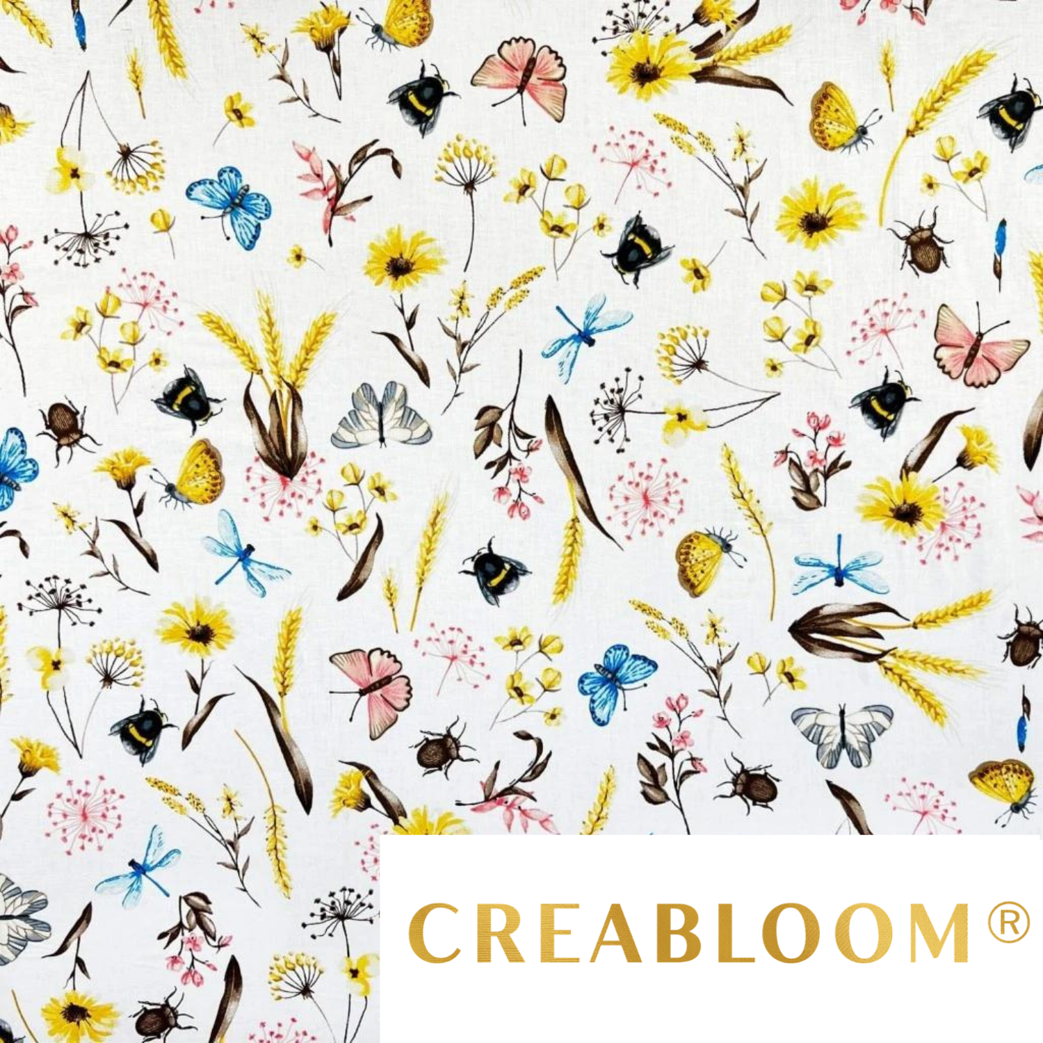 Tissu Coton Motif Fleurs