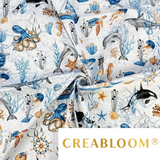 Tissu Coton Motif Marin