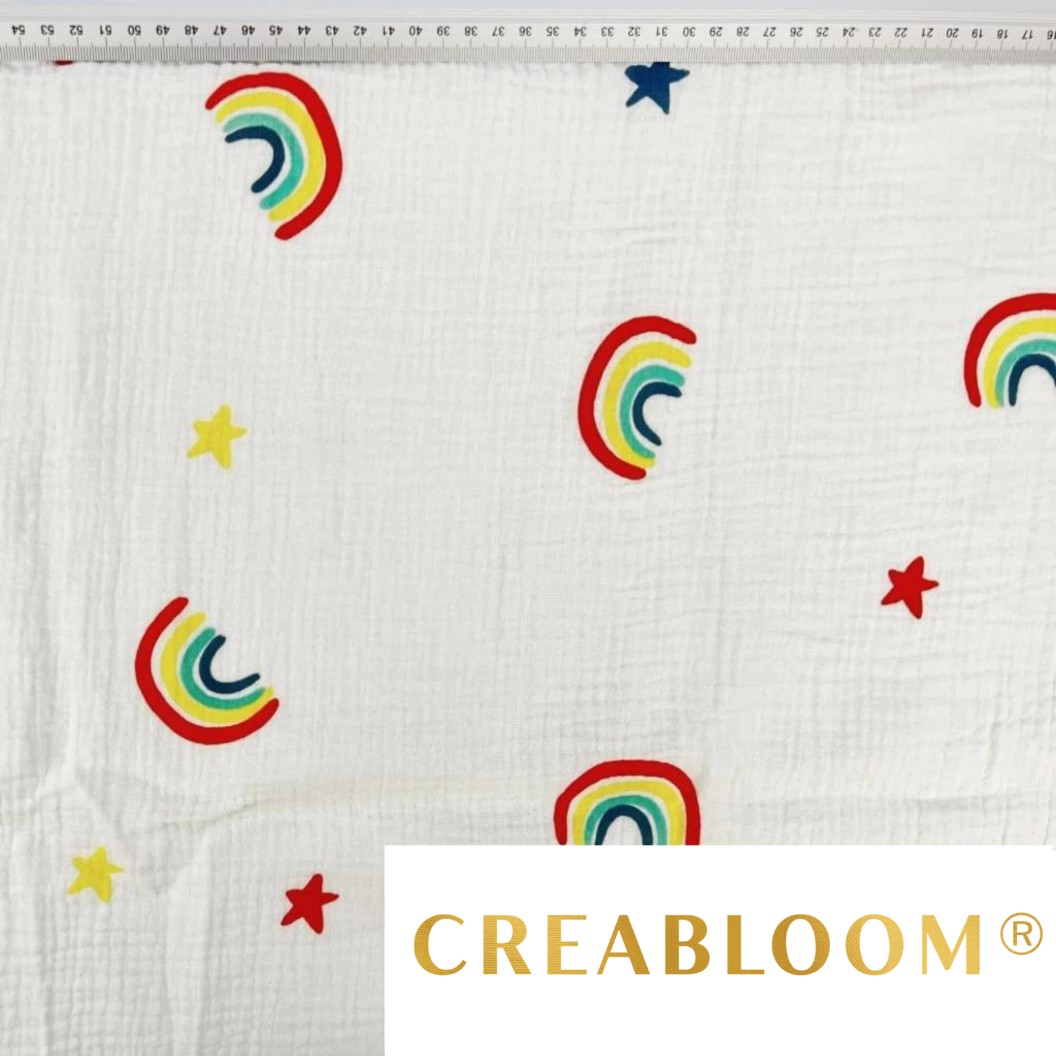 Tissu Double Gaze Arc-En-Ciel