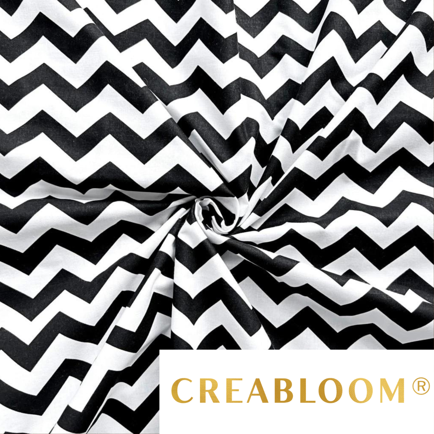 Tissu Coton Motif Zigzag