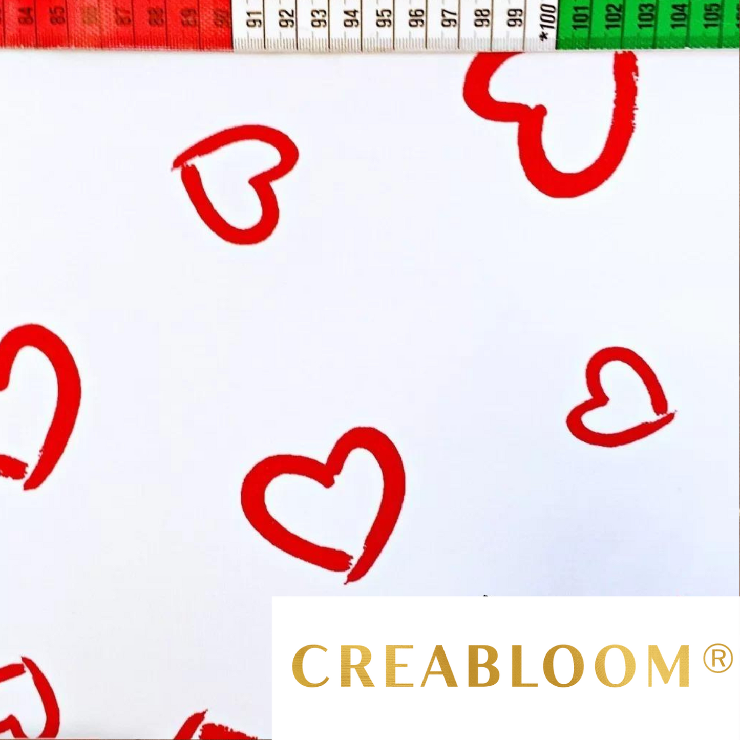 Tissu Coton Motif Coeurs