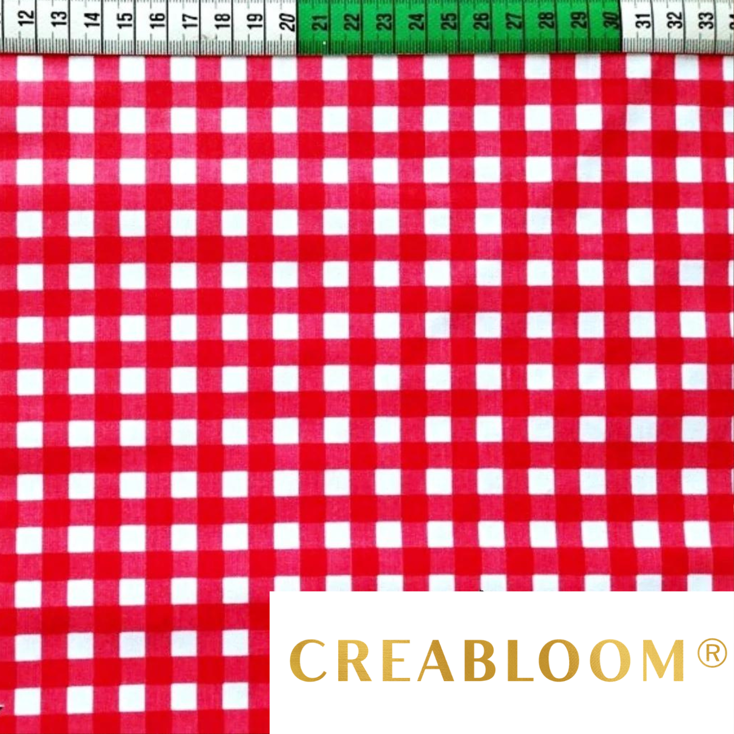 Tissu Coton Motif Carreaux Vichy Rouge