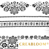 Tissu Coton Motif Fleurs Effet Broderie