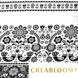 Tissu Coton Motif Fleurs Effet Broderie