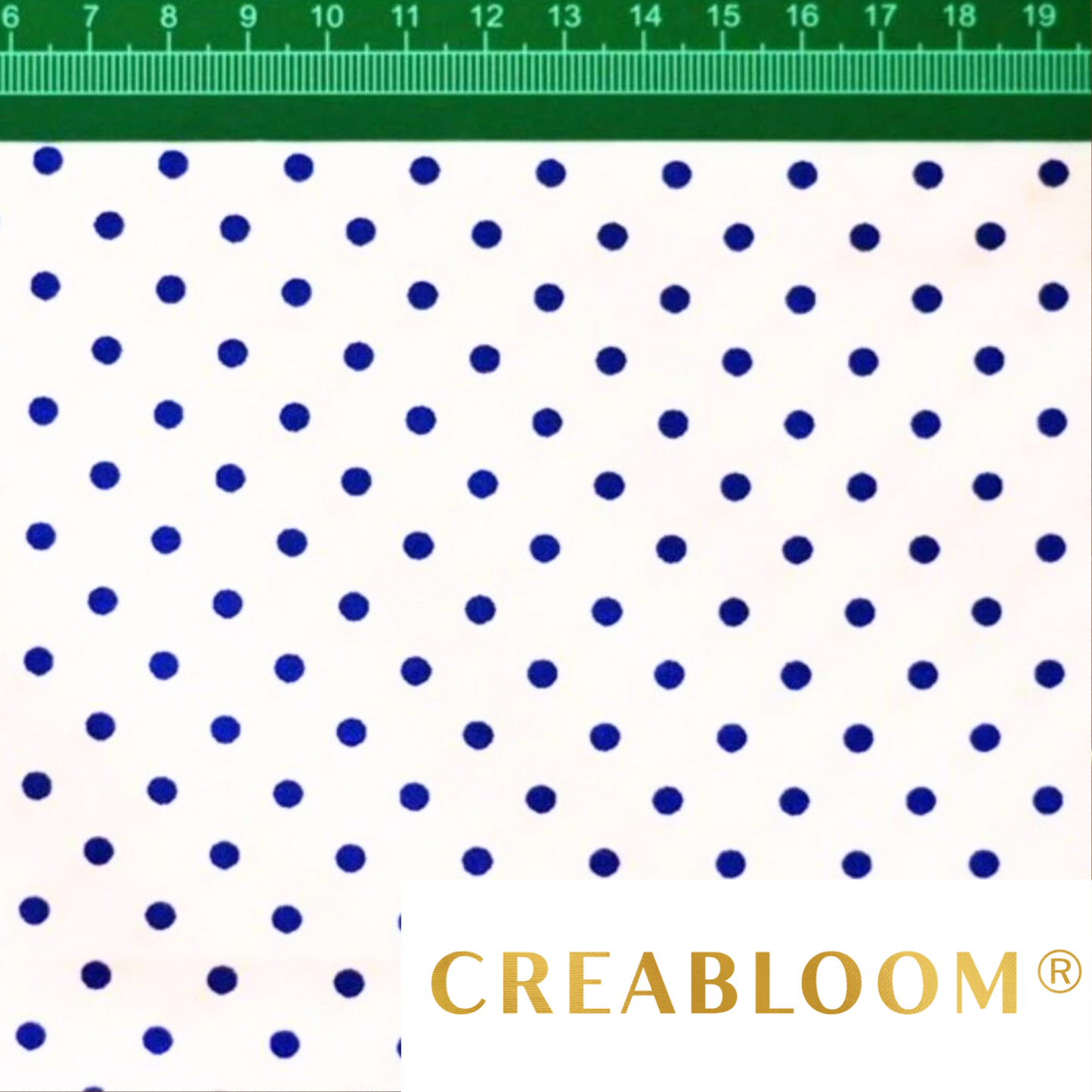 Tissu Coton Motif À Pois De 4Mm Bleu Marine Fond Blanc
