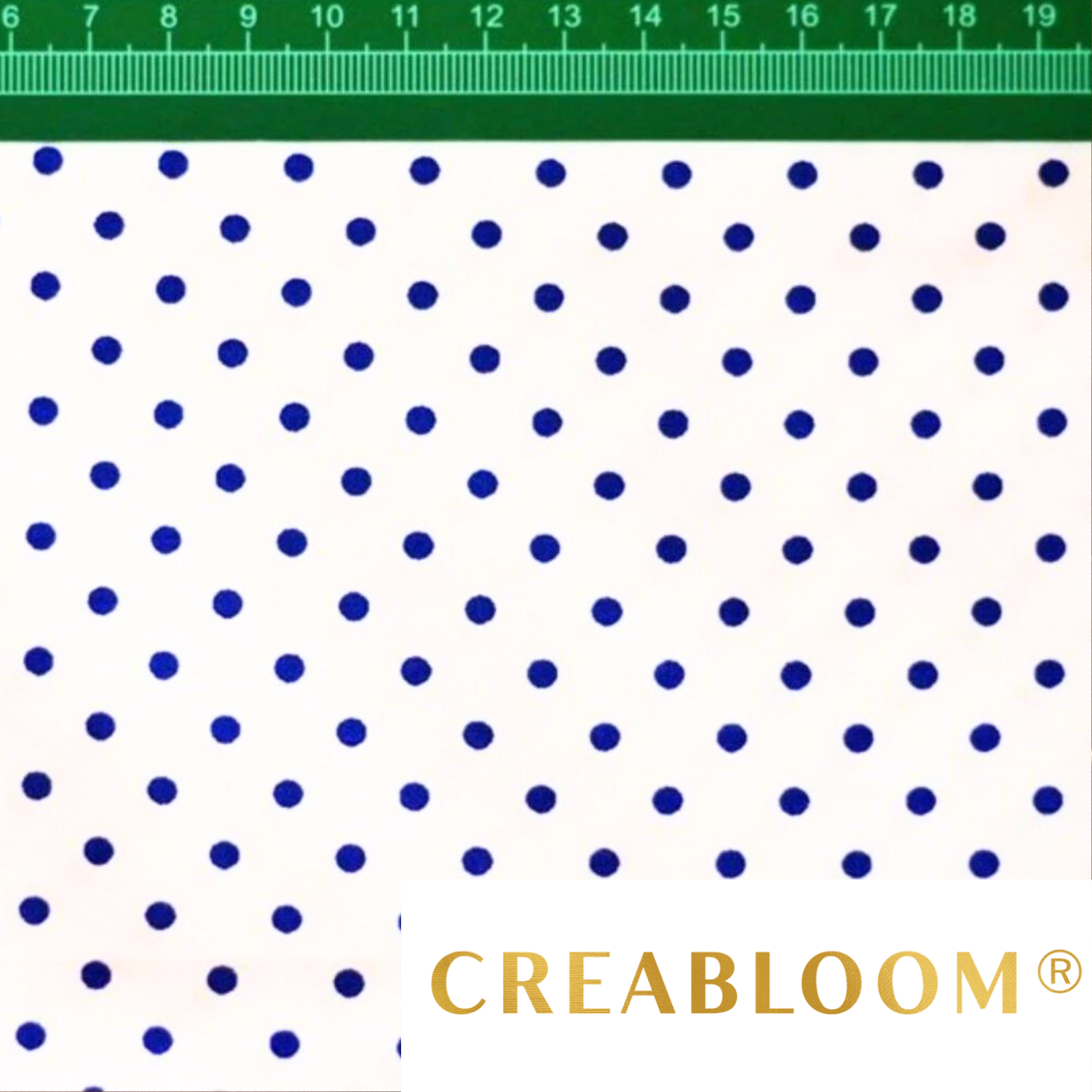 Tissu Coton Motif À Pois De 4Mm Bleu Marine Fond Blanc