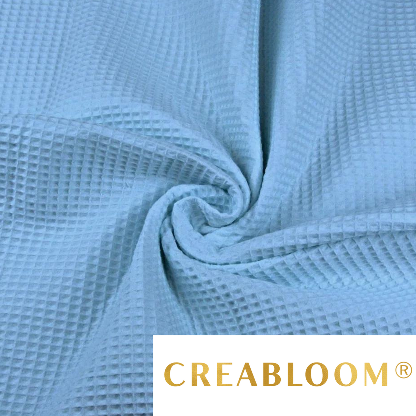 Tissu Nid Dabeille - Piqué Gaufré Bleu