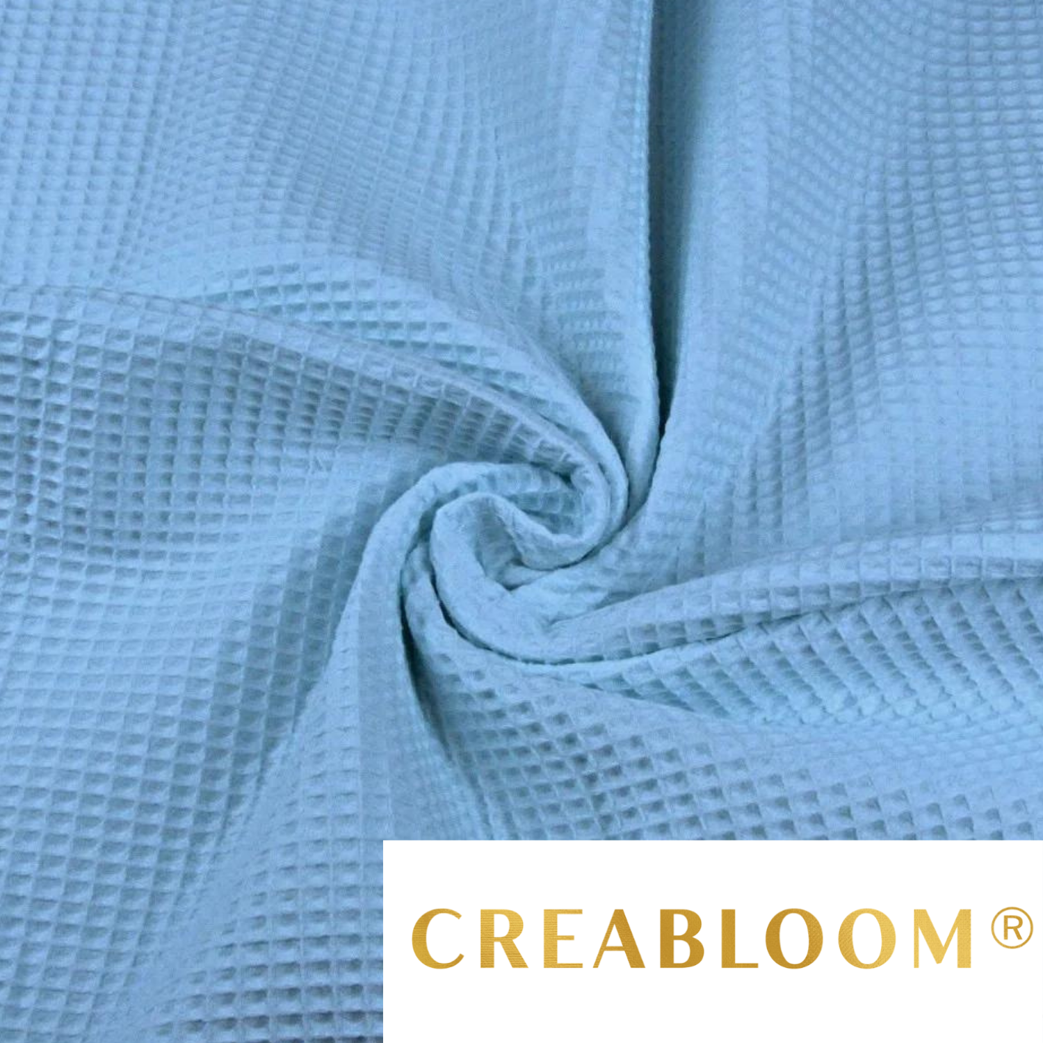 Tissu Nid Dabeille - Piqué Gaufré Bleu