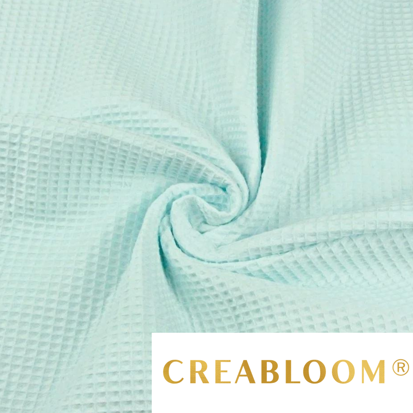 Tissu Nid Dabeille - Piqué Gaufré Menthe Clair