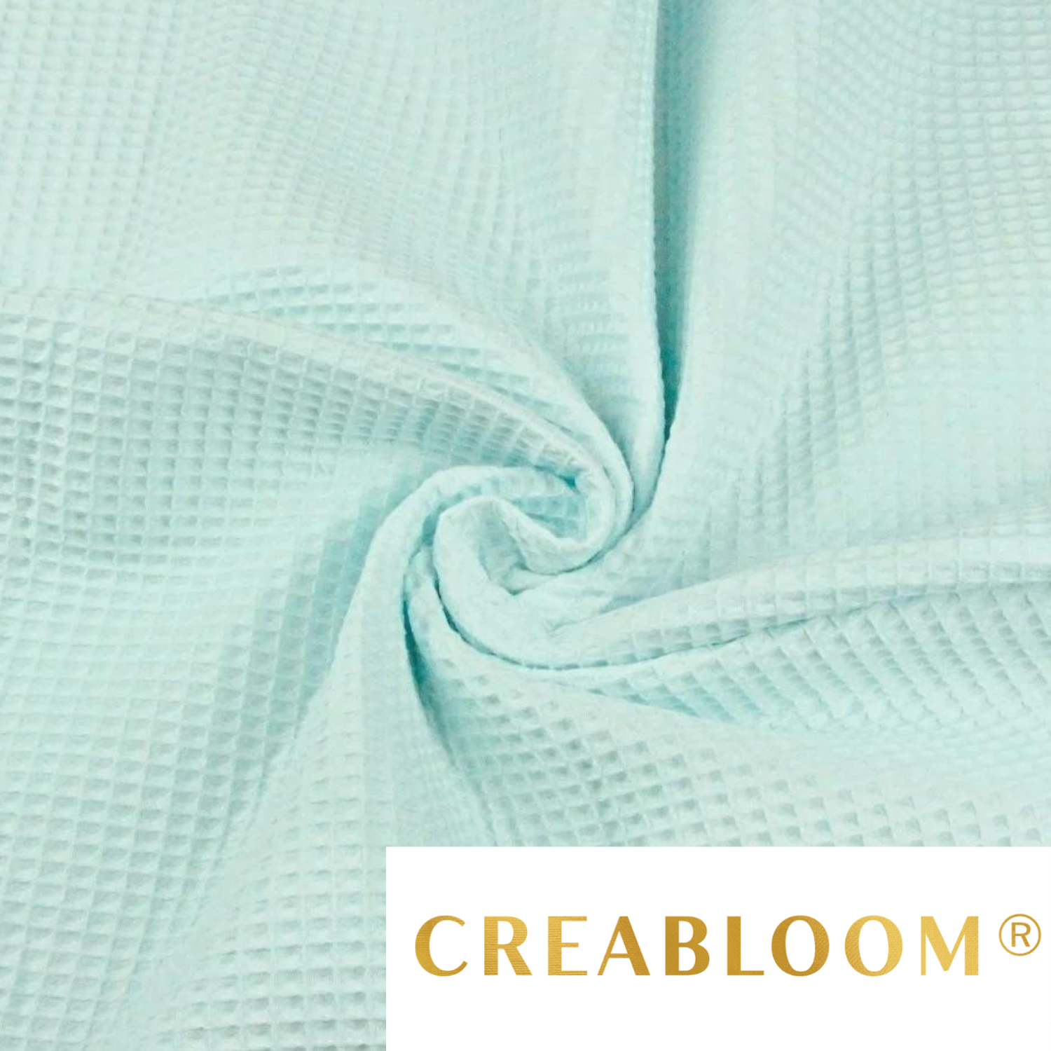 Tissu Nid Dabeille - Piqué Gaufré Menthe Clair