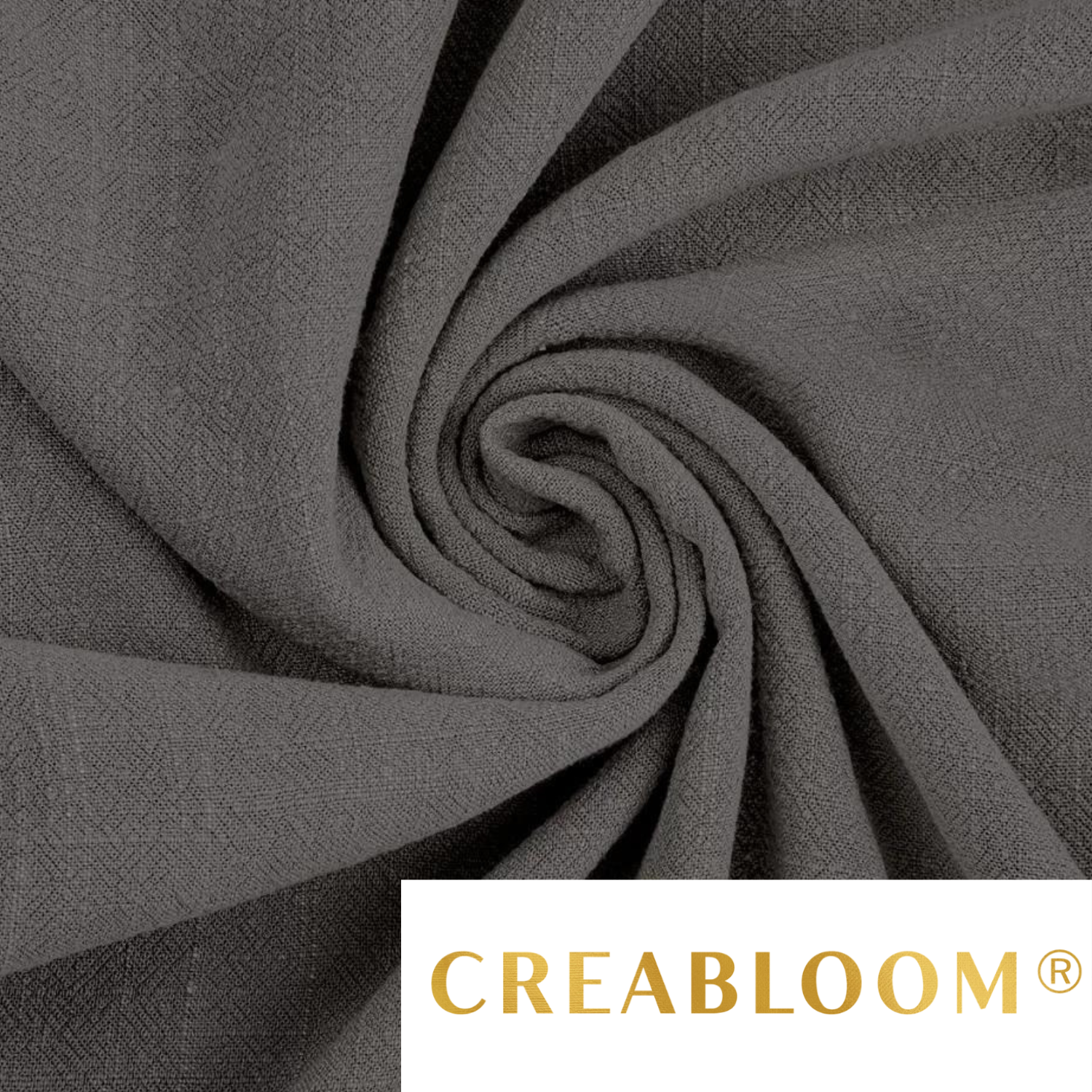 Tissu Lin Viscose Gris Foncé