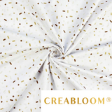 Tissu coton imprimé confettis - beige et marron