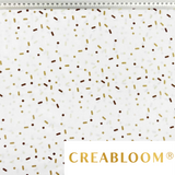 Tissu coton imprimé confettis - beige et marron