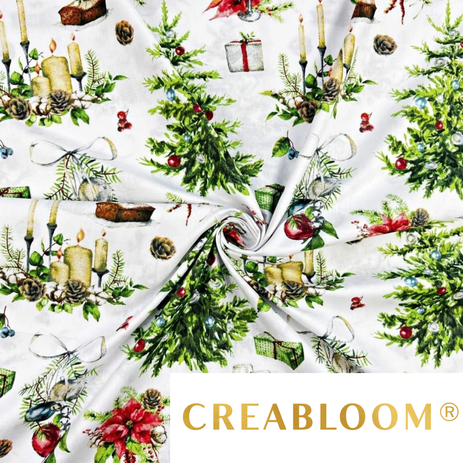 Tissu Coton Motif Noël