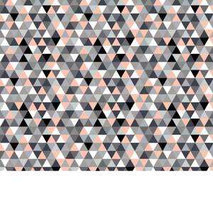 Tissu Coton Motif Triangles Couleur Abricot