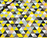 Tissu Coton Motif Triangles Couleur Jaune