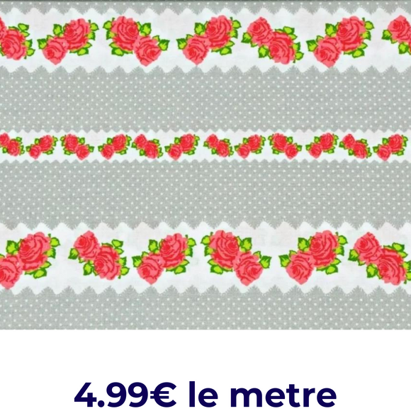 Tissu Coton Imprimé Fleurs