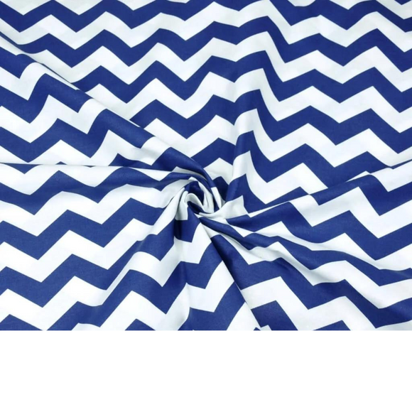 Tissu Coton Motif Zigzag