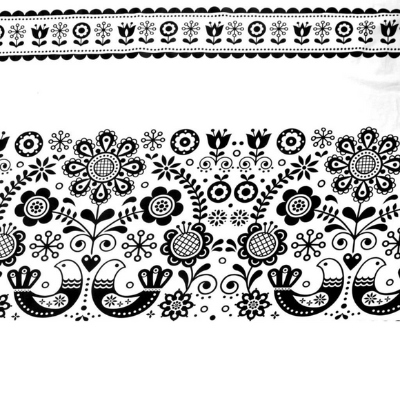 Tissu Coton Motif Fleurs Effet Broderie