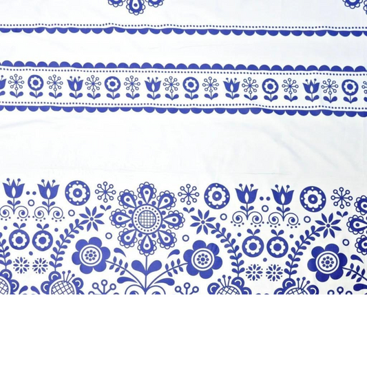 Tissu Coton Motif Fleurs Effet Broderie