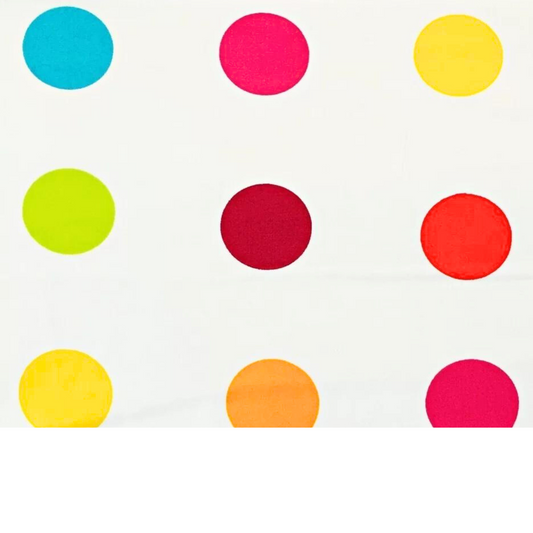 Tissu Coton Motif Boules Colorées De 37Mm