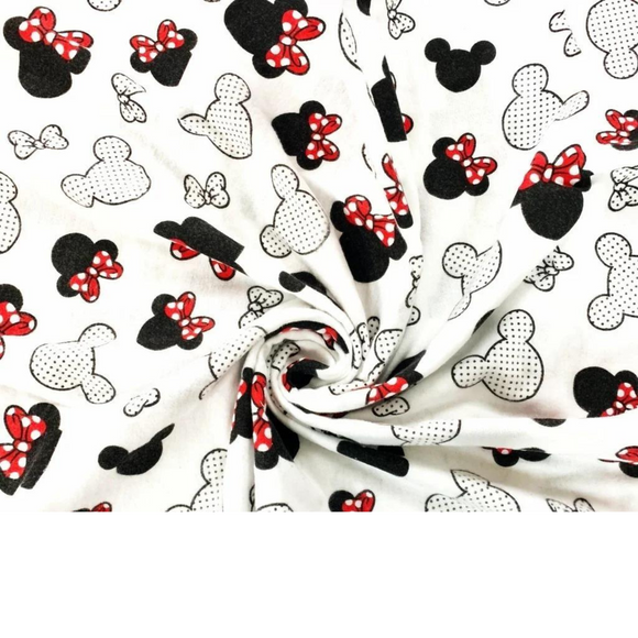 Tissu Flanelle Imprimé Souris
