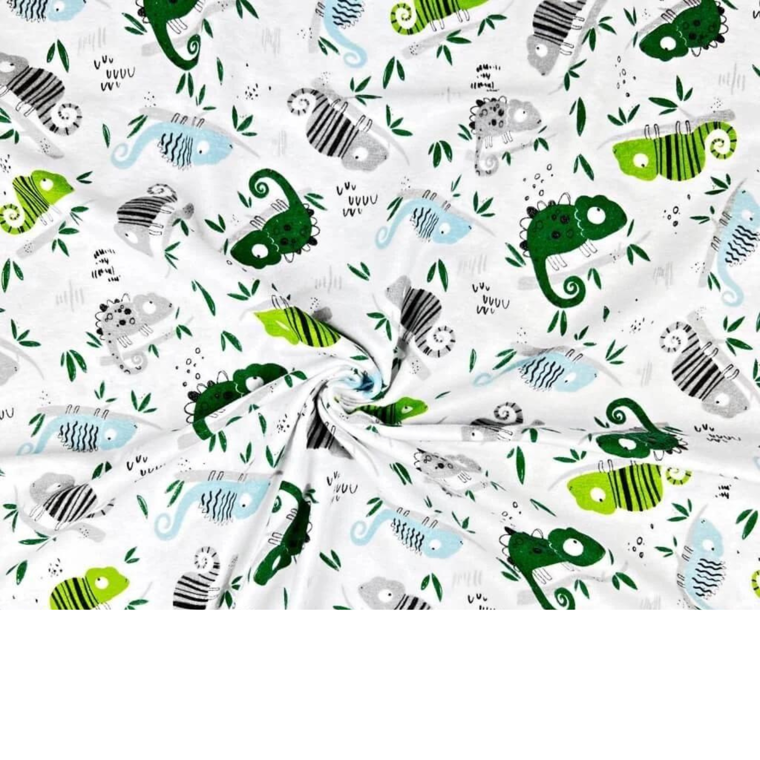 Tissu Flanelle Imprimé Caméléons