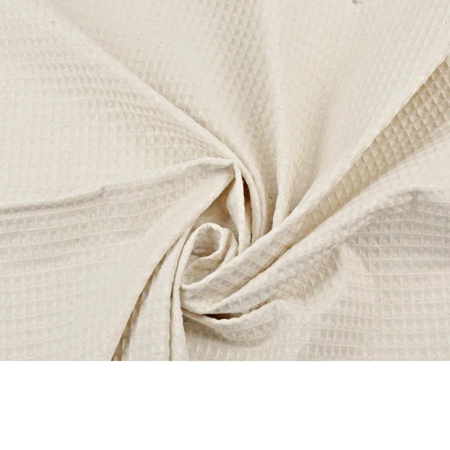 Tissu Nid Dabeille - Piqué Gaufré Naturel