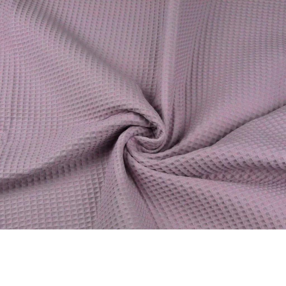 Tissu Nid Dabeille - Piqué Gaufré Vieux Rose Foncé