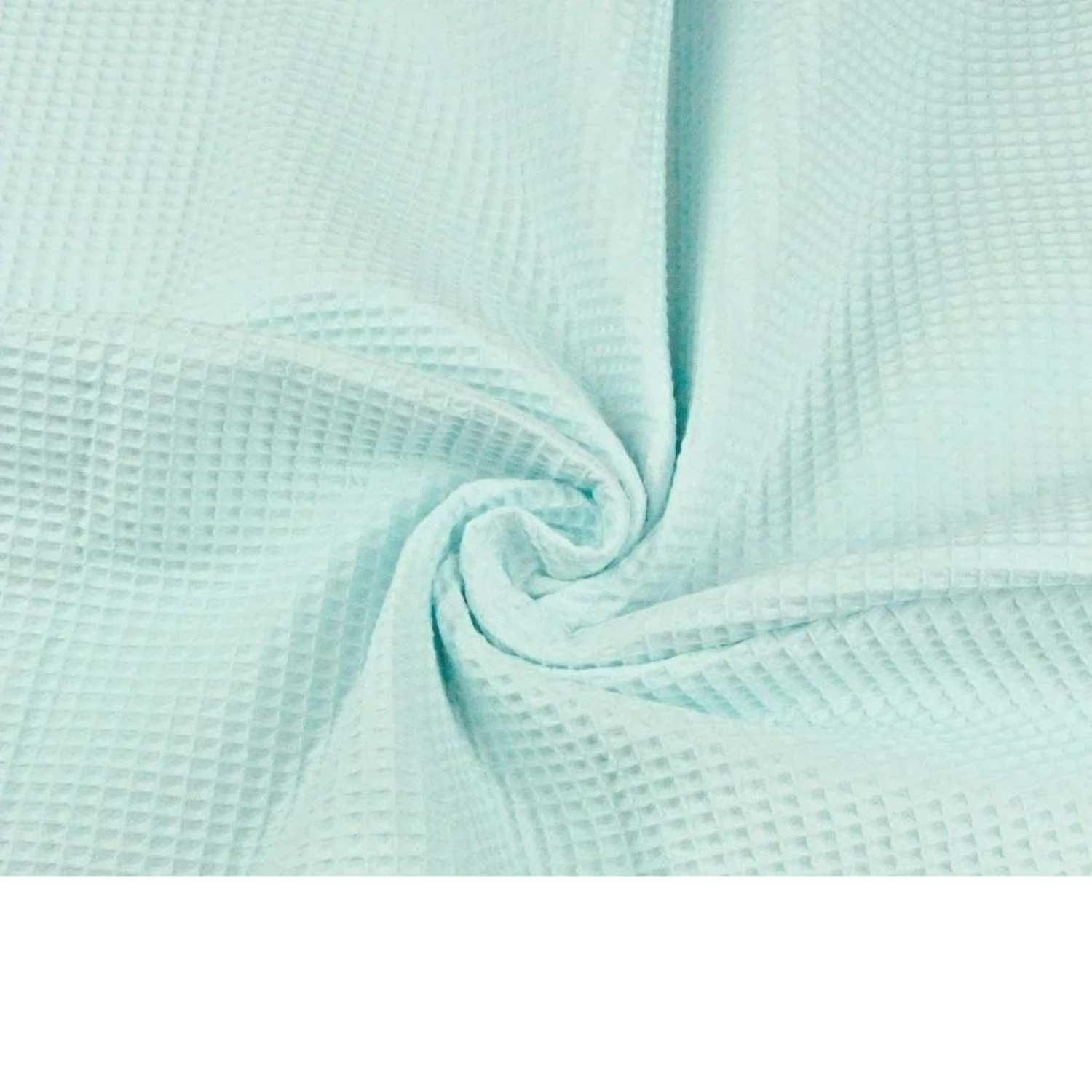 Tissu Nid Dabeille - Piqué Gaufré Menthe Clair