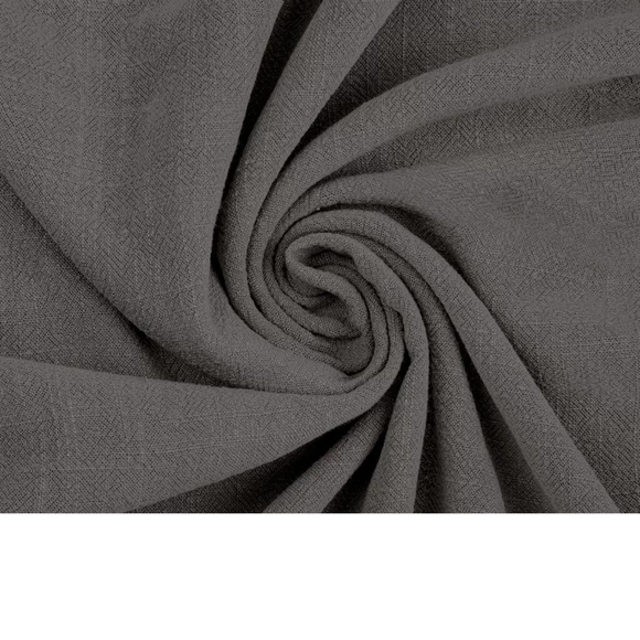 Tissu Lin Viscose Gris Foncé