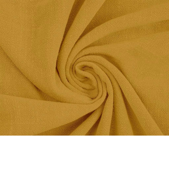 Tissu Lin Viscose Moutarde