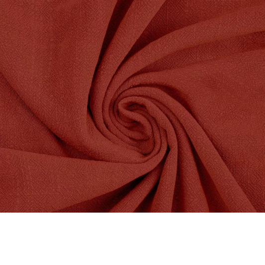 Tissu Lin Viscose Brique Rouge
