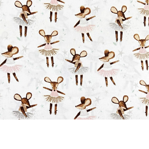 Tissu coton Motif souris danseuse étoile