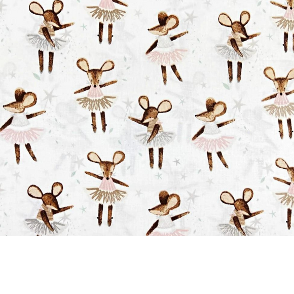 Tissu coton Motif souris danseuse étoile