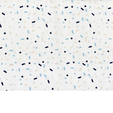 Tissu coton imprimé confettis - bleu et abricot
