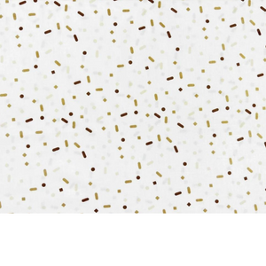 Tissu coton imprimé confettis - beige et marron