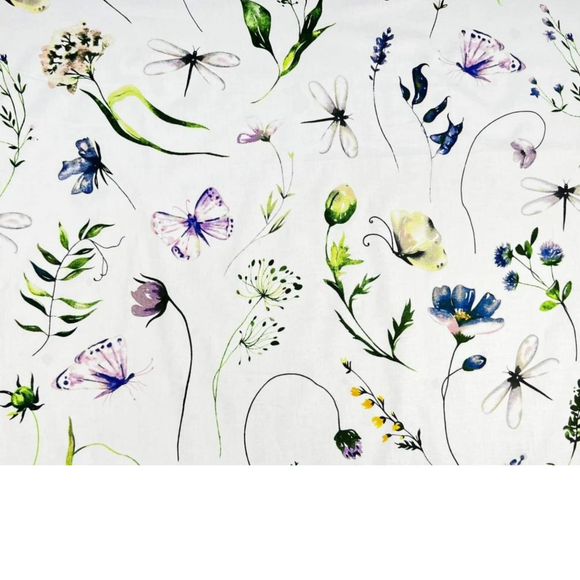 Tissu coton imprimé fleurs
