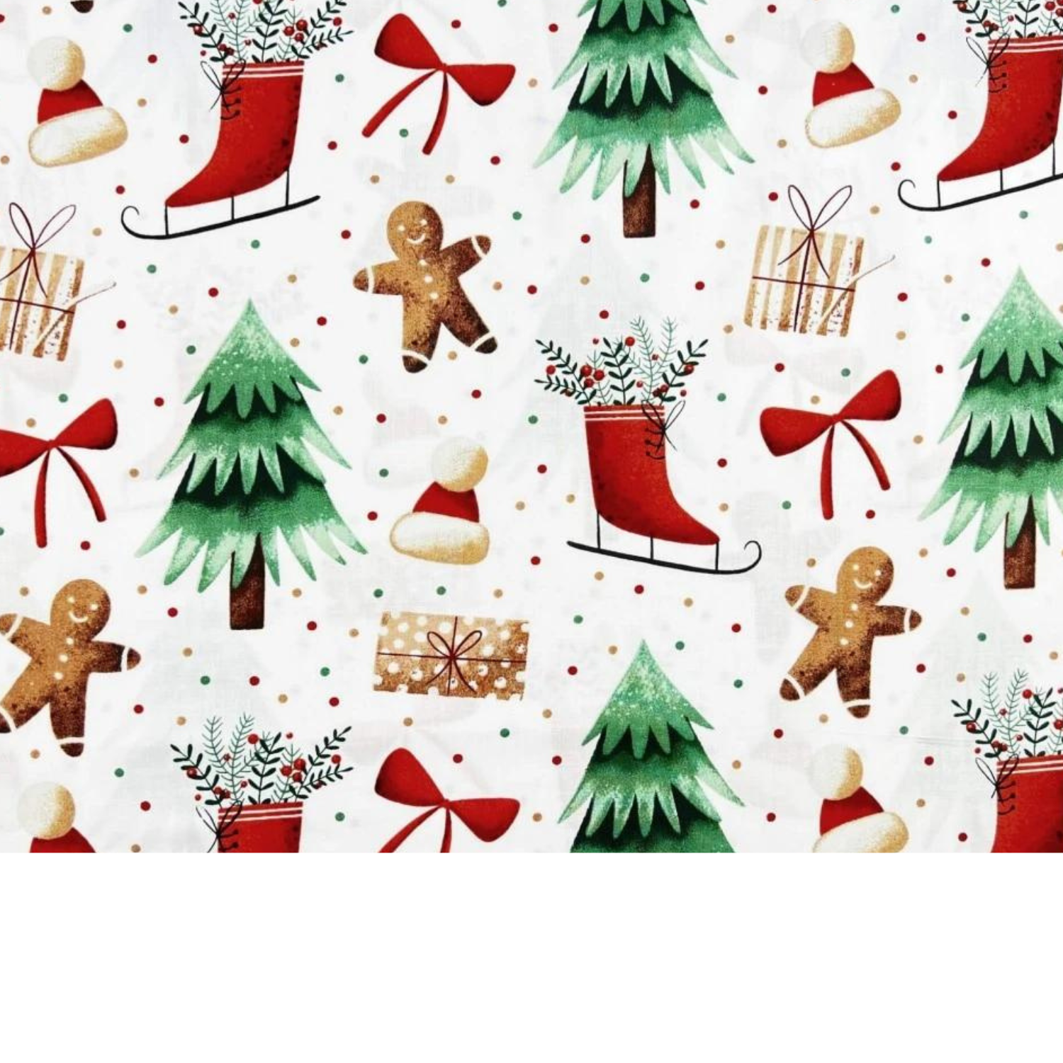Tissu Coton Motif Noël